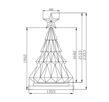 P1.5 GOB Creative LED Display Árvore de Natal