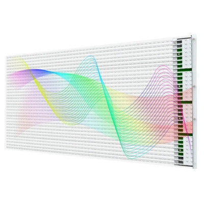 Ecrãs LED transparentes 90% flexíveis com taxa de atualização de 3840 Hz para instalações de vidro